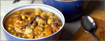 Chunky Vegetable Orca Bean Soup